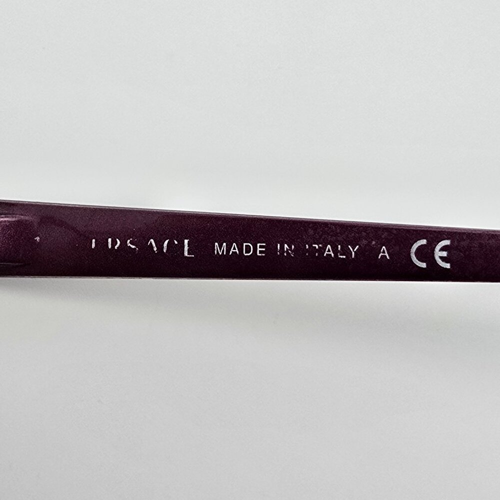 Versace Mod. 1240 1397 Plum Purple Cat Eye Eyeglasses Frame Italy 53-17-140 - Picture 8 of 14